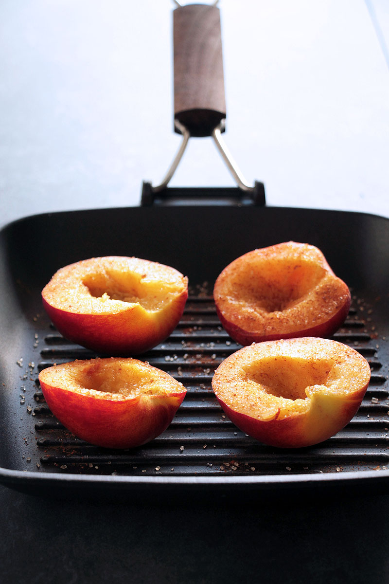 Grilled peaches